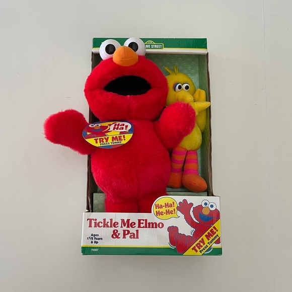 Tyco Tickle Me Elmo with mini Big Bird